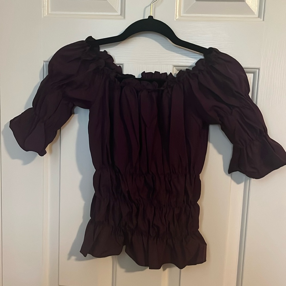Beautiful Plum colored top  fits on shoulder or off shoulder